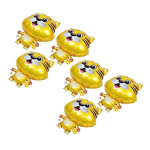 FRCOLOR 6 Stück Teiliges Tiger Folienballon aus Aluminium Cartoon Tier Luftballons Langlebig und Dicht für Kindergeburtstag Babyparty Festival Dekoration und Raumgestaltung FRCOLOR 6 Stück Teiliges Tiger Folienballon aus Aluminium Cartoon Tier Luftballons Langlebig und Dicht für Kindergeburtstag Babyparty Festival Dekoration und Raumgestaltung von FRCOLOR