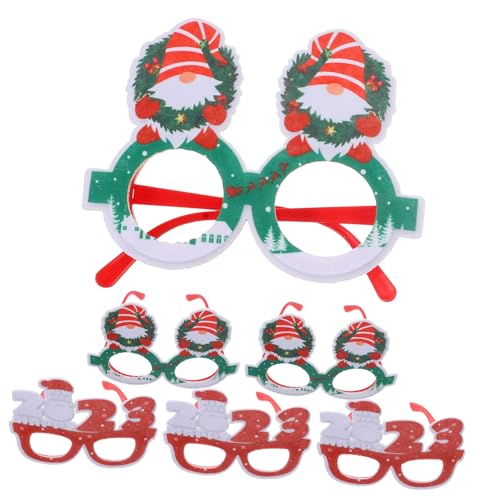 FRCOLOR 6 Stück Teiliges Weihnachtsbrillen Bunte Cartoon Partybrillen Rahmen Bequeme Langlebige Kinderparty Brillen für Festliche Weihnachtsdeko und Familienfeiern von FRCOLOR