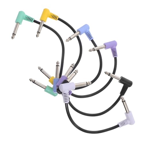 FRCOLOR 6 Teiliges Patchkabel Für Instrumente Patchkabel Für Gitarreneffekte Für Gitarreneffekte Für Tastatur Rechtwinkliges von FRCOLOR