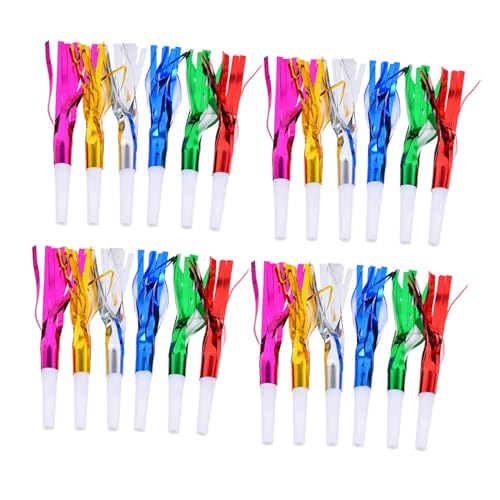FRCOLOR 60 Stück Kinderpartei Pfeife Lärm machendes Pfeifen partytröten Geburtstagslärmmacher Gastgeschenke für Kindergeburtstage Farbenfrohe Pfeife Krachmacher Plastik von FRCOLOR
