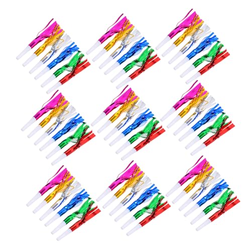 FRCOLOR 60 Stück Kinderpartei Pfeife Neuheit Noisemaker für Partys Pfeife Blowout children's plastic whistles Kinderspielzeug Trompete Kinderparty-Gebläse Neuheit Plastik von FRCOLOR