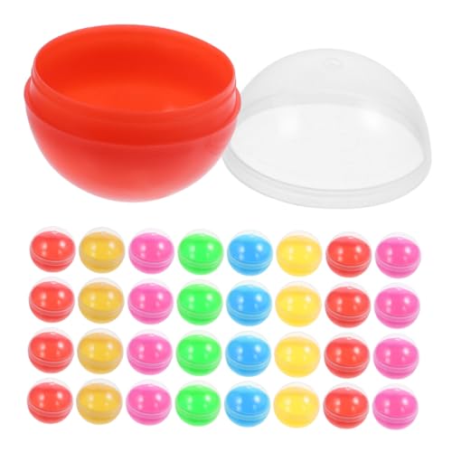 FRCOLOR 60 Stück Kunststoffkapseln Leere Spielzeugkapseln für Automatische und Kaugummiautomaten Transparente Kleine Kapseln als Partygeschenk und Überraschungsspielzeug FRCOLOR 60 Stück Kunststoffkapseln Leere Spielzeugkapseln für Automatische und Kaugummiautomaten Transparente Kleine Kapseln als Partygeschenk und Überraschungsspielzeug von FRCOLOR