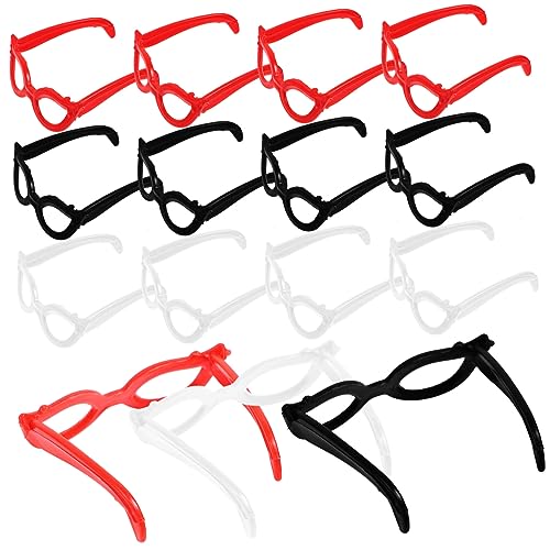 FRCOLOR 60 Stück Mini Sonnenbrillen für Puppen Leichte Doll Brillen Accessoires für Puppenkostüme Kreative DIY Bastelbrillen Bunte Farben Mischung von FRCOLOR