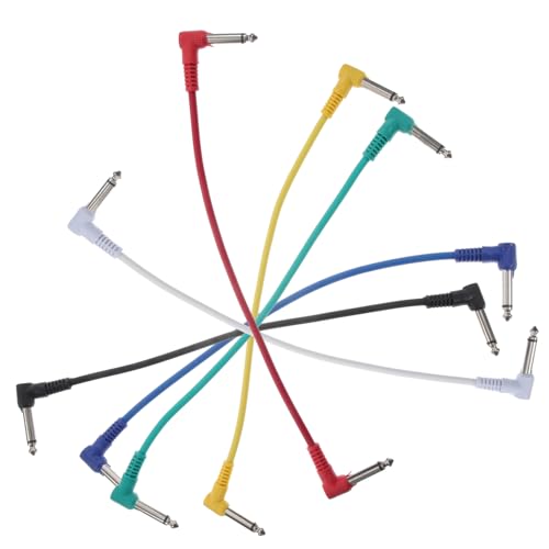 FRCOLOR 6Stücke Teiliges Gitarren Patch Kabel Männlich zu Männlich Abgewinkelt Flexibel für Gitarre Bass und Effekte Geeignet für Mixer und FRCOLOR 6Stücke Teiliges Gitarren Patch Kabel Männlich zu Männlich Abgewinkelt Flexibel für Gitarre Bass und Effekte Geeignet für Mixer und von FRCOLOR