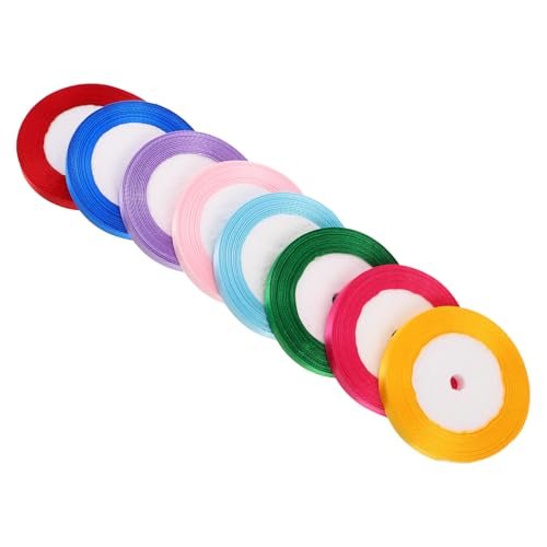 FRCOLOR 8 Rollen Satinbänder in Farben Polyester Geschenkband zum Basteln Dekorieren Schleifen Binden für Hochzeit Party Geburtstag Langlebig Vielseitig Zuschneidbar Wiederverwendbar FRCOLOR 8 Rollen Satinbänder in Farben Polyester Geschenkband zum Basteln Dekorieren Schleifen Binden für Hochzeit Party Geburtstag Langlebig Vielseitig Zuschneidbar Wiederverwendbar von FRCOLOR