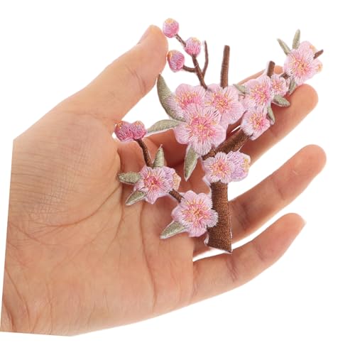 FRCOLOR 8 Stück Gestickter Stoffaufnäher Blütenblumenanwendungen Applikationen Blumen nähen Flecken nähen Kleidungskleidung bestickte Applikationen Blumenflecken für Jeans Rosa von FRCOLOR