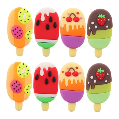 FRCOLOR 8 Stück Teiliges Eiscreme Radiergummis mit Bunten Frucht Kreative Schul und Party Belohnung für Niedliche Tragbare Schreibwaren für Jungen und Mädchen FRCOLOR 8 Stück Teiliges Eiscreme Radiergummis mit Bunten Frucht Kreative Schul und Party Belohnung für Niedliche Tragbare Schreibwaren für Jungen und Mädchen von FRCOLOR