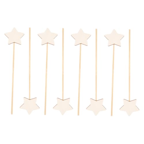 FRCOLOR 8 Stück Teiliges Holz Zauberstäbe zum Basteln Unbehandelte Stern Fee Stäbe aus Stabilem Holz für DIY Projekte Kreativsets Partydekoration und Fantasievolles von FRCOLOR
