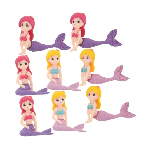 FRCOLOR 8 Stück Teiliges Meerjungfrau Figurenset Dekoration für Aquarien und Kuchen Charmante Meerjungfrau Ornamente für Partys und Backen Vielseitige Deko für Ihre Feierlichkeiten von FRCOLOR
