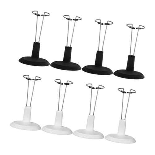FRCOLOR 8 Stück Teiliges Puppenständer Stabile Figurenhalter in Schwarz und Weiß Wiederverwendbar rutschfest für Puppen Actionfiguren Sammlermodelle zur Display präsentation von FRCOLOR