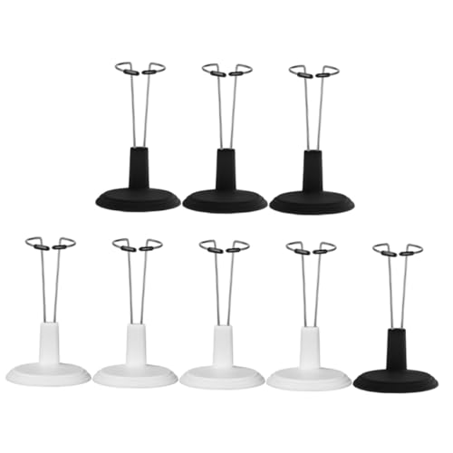 FRCOLOR 8 Stück Teiliges Puppenständer Stabile Puppenhalter Schwarz und Weiß Platzsparendes Display für Actionfiguren und Sammelfiguren für Zuhause und Laden Einfaches Aufstellen und von FRCOLOR