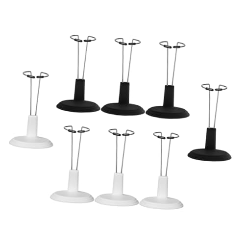 FRCOLOR 8 Stück Teiliges Puppenständer Vertikale Display Halterung Wiederverwendbar Schwarz und Weiß Stabile Figurenstütze für Puppen und Modelle für Regal und Schreibtisch von FRCOLOR