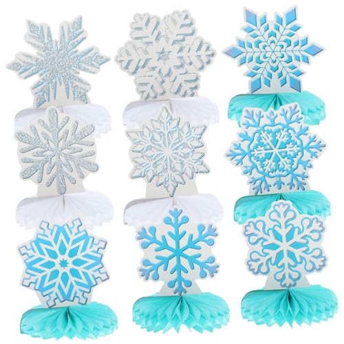 FRCOLOR 9 Stück Teiliges Schneeflocken Honeycomb Tischmittelstück aus Langlebige Weihnachts Partydekoration mit Feiner Musterprägung für Festliche Tische und Unvergessliche Fotos FRCOLOR 9 Stück Teiliges Schneeflocken Honeycomb Tischmittelstück aus Langlebige Weihnachts Partydekoration mit Feiner Musterprägung für Festliche Tische und Unvergessliche Fotos von FRCOLOR