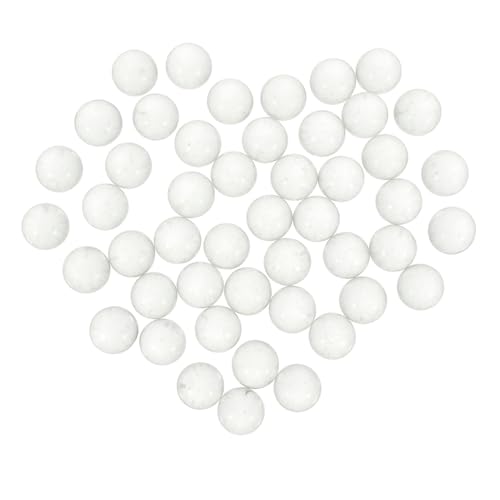 FRCOLOR 90 Stück Klare Glasperlen Dekorative Runde Glasmarbles als Vase Füller und Fischteich Deko Solide Glatte Kugeln für Hochzeiten Zuhause und Gesellschaftsspiele von FRCOLOR