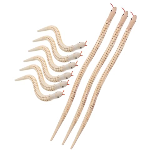 FRCOLOR 9stücke Holzschlangen-Spielzeug Für Junge Mädchen Flexible Gelenkschlange Aus Unbehandeltem Holz Leere Schlangenstatue Für Geburtstagsparty Und Fantasiespiele FRCOLOR 9stücke Holzschlangen-Spielzeug Für Junge Mädchen Flexible Gelenkschlange Aus Unbehandeltem Holz Leere Schlangenstatue Für Geburtstagsparty Und Fantasiespiele von FRCOLOR