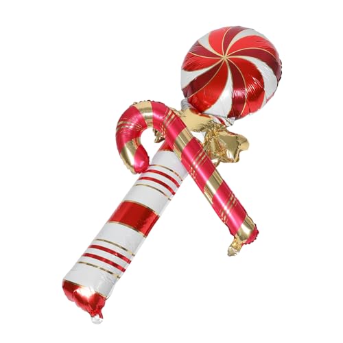 FRCOLOR Aluminium Folien Weihnachtsballons Aufblasbare Zuckerstangen Luftballons Rot Große Party Deko für Xmas Fest Vielseitig Einsetzbar für Fotorequisiten und Weihnachtsfeier Dekoration FRCOLOR Aluminium Folien Weihnachtsballons Aufblasbare Zuckerstangen Luftballons Rot Große Party Deko für Xmas Fest Vielseitig Einsetzbar für Fotorequisiten und Weihnachtsfeier Dekoration von FRCOLOR