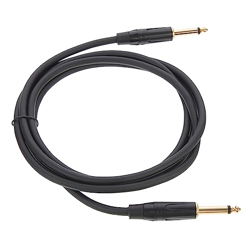 FRCOLOR Audio Kabel für Gitarre Schwarzes Stereo Lautsprecher Kabel Langlebig und Praktisch für Mixer und Mikrofone für Musiker und Bühnenauftritte von FRCOLOR