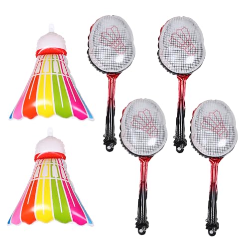 FRCOLOR Aufblasbares Badmintonballon Set Leichtes Aluminiumfolie design Tragbar und Einfach Aufzublasen Große Bunte Shuttlecock ballons Rote Schlägerballons Badminton Partydekorationen FRCOLOR Aufblasbares Badmintonballon Set Leichtes Aluminiumfolie design Tragbar und Einfach Aufzublasen Große Bunte Shuttlecock ballons Rote Schlägerballons Badminton Partydekorationen von FRCOLOR
