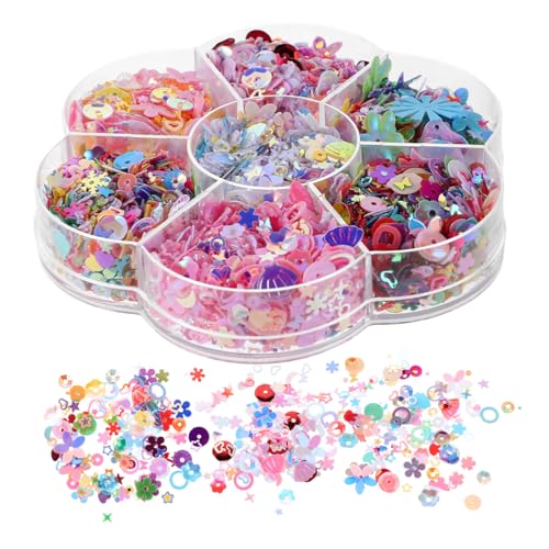 FRCOLOR Bunte Lose Pailletten für Diy Handwerksprojekte Nagelkunst Handgemachte Kleidung Haaraccessoires und Partydekorationen FRCOLOR Bunte Lose Pailletten für Diy Handwerksprojekte Nagelkunst Handgemachte Kleidung Haaraccessoires und Partydekorationen von FRCOLOR