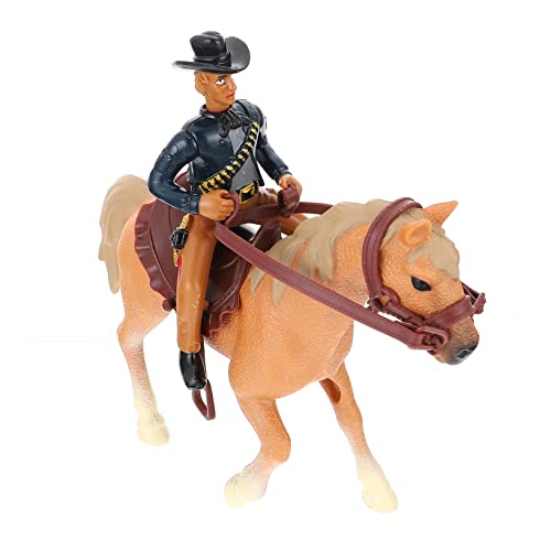 FRCOLOR Dekoratives Pferdemodell Detailreiche Imitation Western Cowboy Reiter Figur mit Gelbem Pferd Handwerkskunst Stilvolle Tischdekoration für Schlafzimmer und Wohnzimmer FRCOLOR Dekoratives Pferdemodell Detailreiche Imitation Western Cowboy Reiter Figur mit Gelbem Pferd Handwerkskunst Stilvolle Tischdekoration für Schlafzimmer und Wohnzimmer von FRCOLOR