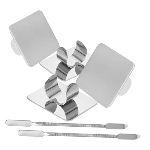 FRCOLOR Edelstahl Nagelring Mischpalette Teilig Leicht Tragbar für Makeup Artists Foundation Augenfarbe DIY Nail Art Zubehör von FRCOLOR