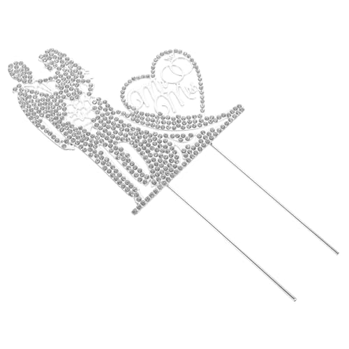 FRCOLOR Eleganter Hochzeitstortenaufsatz Mr Mrs aus Silber Stilvolle Braut und Bräutigam Dekoration für Hochzeitstorte Romantisches Cake Ornament für Verlobung und Partyfeiern FRCOLOR Eleganter Hochzeitstortenaufsatz Mr Mrs aus Silber Stilvolle Braut und Bräutigam Dekoration für Hochzeitstorte Romantisches Cake Ornament für Verlobung und Partyfeiern von FRCOLOR