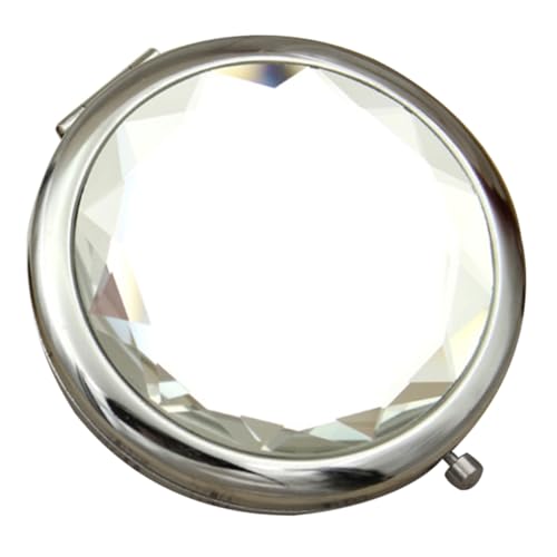 FRCOLOR Faltbarer Taschenspiegel aus Metall für Doppelseitiger Make Up Spiegel Weiß für Reisen Zuhause Salon Kompakt und Tragbar mit Magnetverschluss von FRCOLOR