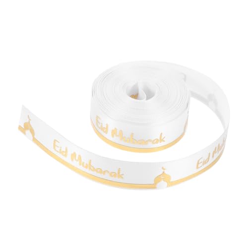 FRCOLOR Fite Decorative Ribbon handwerkliches Dekoratives Verpackungsband islamische Partydekorationen bedrucktes Band zum Basteln Partybänder festliches Band Zierband Polyester Weiß FRCOLOR Fite Decorative Ribbon handwerkliches Dekoratives Verpackungsband islamische Partydekorationen bedrucktes Band zum Basteln Partybänder festliches Band Zierband Polyester Weiß von FRCOLOR