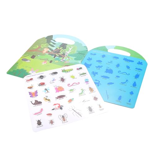 FRCOLOR Frühförderndes Stickerbuch Insekten Motiv Wiederverwendbar Pädagogisches Für Vorschulkinder Fördert Sprachentwicklung Kreativität Und Motorik von FRCOLOR