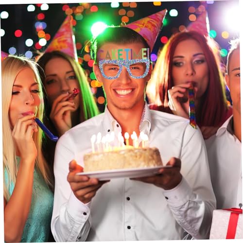 FRCOLOR Geburtstagsbrille Pc Material Leichte Dekorationsbrille für Erwachsene Modisches Foto Accessoire für Party Rave Familienfeier von FRCOLOR