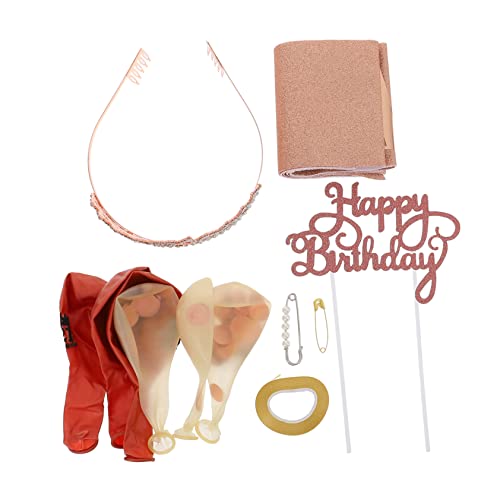 FRCOLOR Geburtstagskrone und Schärpe Set für Mädchen Teiliges Roségoldenes Deko Set für Geburtstagsfeiern Fotorequisiten und Festliche Dekorationen FRCOLOR Geburtstagskrone und Schärpe Set für Mädchen Teiliges Roségoldenes Deko Set für Geburtstagsfeiern Fotorequisiten und Festliche Dekorationen von FRCOLOR