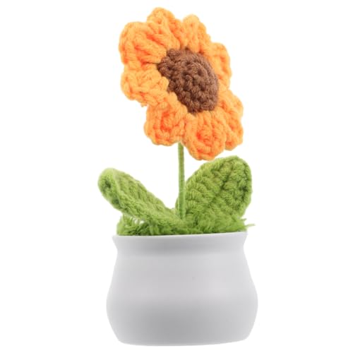 FRCOLOR Gehäkelte Sonnenblume im Topf Künstliche Pflanze aus Strickgarn Tischdekoration für Büro und Schlafzimmer Pflegeleicht und Lebendig für Kreative FRCOLOR Gehäkelte Sonnenblume im Topf Künstliche Pflanze aus Strickgarn Tischdekoration für Büro und Schlafzimmer Pflegeleicht und Lebendig für Kreative von FRCOLOR