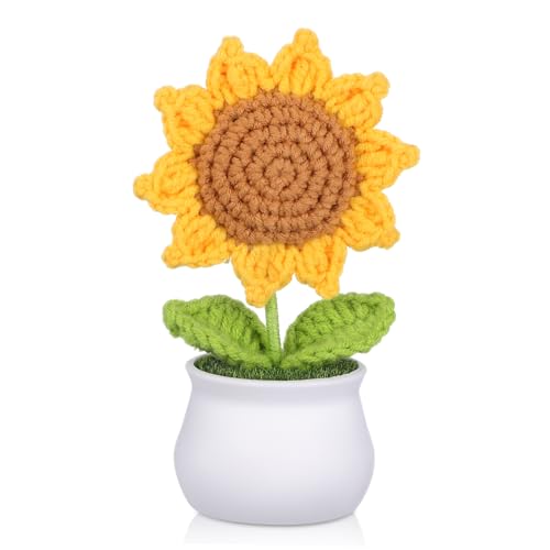 FRCOLOR Gehäkelte Sonnenblumen Im Topf Häkelblumen Gestricktes Sonnenblumenornament Gestrickte Topfpflanzen Häkelblumen Bürodekor Gehäkelte Blumen Gehäkelte Topfblumen FRCOLOR Gehäkelte Sonnenblumen Im Topf Häkelblumen Gestricktes Sonnenblumenornament Gestrickte Topfpflanzen Häkelblumen Bürodekor Gehäkelte Blumen Gehäkelte Topfblumen von FRCOLOR
