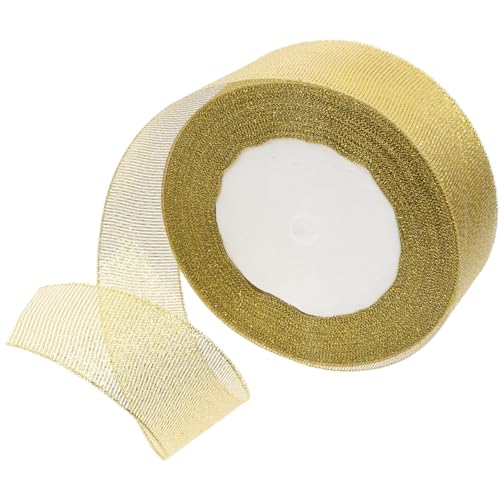 FRCOLOR Gold Glitter Geschenkband für Geschenkpakte Hochzeitsdekoration Bastelarbeiten und Floristik Vielseitig Einsetzbar Elegant und Dekorativ FRCOLOR Gold Glitter Geschenkband für Geschenkpakte Hochzeitsdekoration Bastelarbeiten und Floristik Vielseitig Einsetzbar Elegant und Dekorativ von FRCOLOR