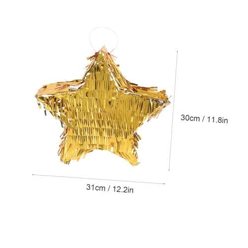 FRCOLOR Goldene Aluminiumfolie Stern Pinata Kindergeburtstag Partyspiel Süßigkeitenfüllbar Kreative Dekoration Beschäftigung für Jungen Mädchen von FRCOLOR