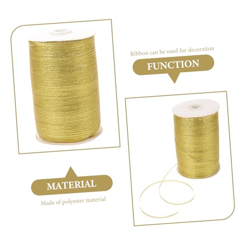 FRCOLOR Goldfarbenes Geschenkband aus Leichtes Schleifenband für DIY Dekoration Verstellbar Zuschneidbar Geeignet für Geschenkverpackungen Schmuckherstellung und Festliche Bastelarbeiten von FRCOLOR