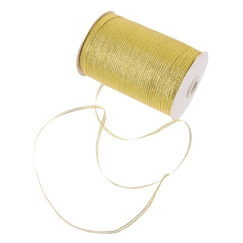 FRCOLOR Goldfarbenes Geschenkband aus Reißfestes Flexibles Dekorationsband für Geschenkverpackungen Basteln Festivaldekoration Schmuckherstellung von FRCOLOR