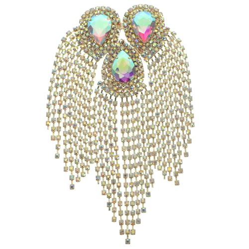 FRCOLOR Große Wasserfallförmige Quasten Applikation mit Ab Strass Langlebiger DIY Broschen Patch für Kleidung Mäntel und Accessoires Vielseitig zum Dekorieren und Reparieren FRCOLOR Große Wasserfallförmige Quasten Applikation mit Ab Strass Langlebiger DIY Broschen Patch für Kleidung Mäntel und Accessoires Vielseitig zum Dekorieren und Reparieren von FRCOLOR