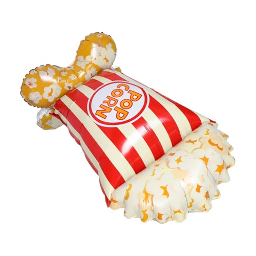 FRCOLOR Großer Aufblasbarer Popcornballon Selbststehend Folien Deko für Kindergeburtstag Zirkus und Geburtstagsfeier Mobiles Partyaccessoire für Halloween und Karneval von FRCOLOR