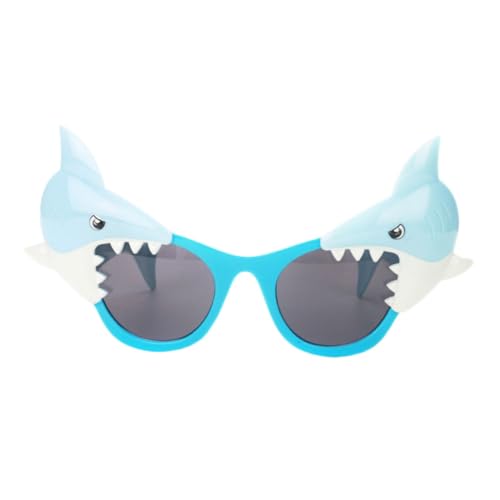 FRCOLOR Hai-Brille Strand Dekorationen Hai- hawaii hawaii party dekoration lustige sonnenbrillen festival zubehör lustig schnapsgläser Glasstütze Glas Parodie Blue von FRCOLOR