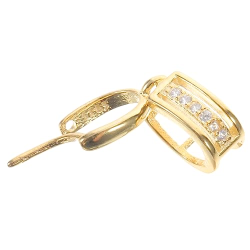 FRCOLOR Halskettenschnalle Prise Clipverschluss Bügel Schmuck finden Verschluss für Halskettenverschluss Perlenanhänger Verschlüsse Halskettenverbinder selber machen Kristall Golden von FRCOLOR