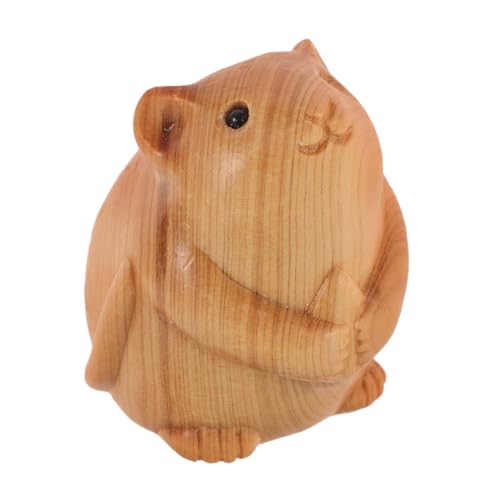 FRCOLOR Holz Hamster Statue Handgefertigte Miniatur Holzfigur Dekoratives Hamster Ornament für Zuhause und Garten Robustes und Wasserdichtes Design Perfektes für Hamsterliebhaber FRCOLOR Holz Hamster Statue Handgefertigte Miniatur Holzfigur Dekoratives Hamster Ornament für Zuhause und Garten Robustes und Wasserdichtes Design Perfektes für Hamsterliebhaber von FRCOLOR