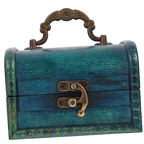 FRCOLOR Holz Schmuckschatulle Vintage Aufbewahrungsbox für Ringe Ohrringe Dekorative Schmuckaufbewahrung für Hochzeiten Besondere Anlässe von FRCOLOR