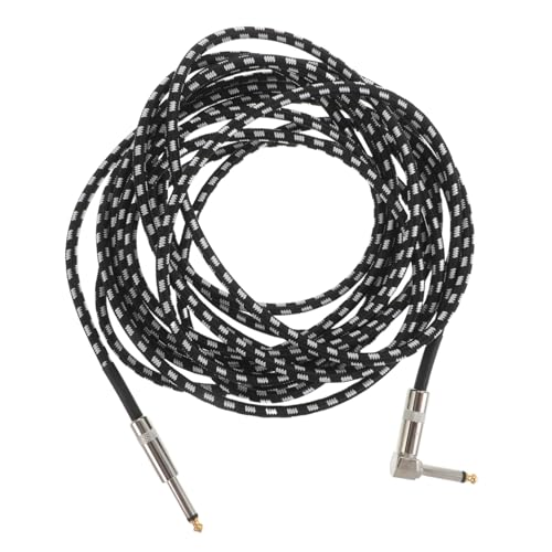 FRCOLOR Instrumentenkabel für Gitarre Bass und Keyboard Hochleistungs Audiokabel mit Geradem und Rechtwinkligem Stecker für Einfache Verbindung und Flexiblen Einsatz von FRCOLOR
