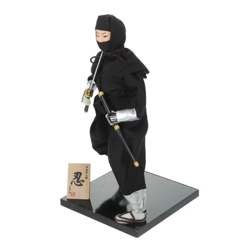 FRCOLOR Japanische Ninja Puppe Desktop Ornament Traditionelles Japanisches Kunsthandwerk Stabile Figur Kompakt für Schreibtischdekoration von FRCOLOR