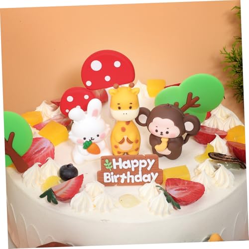 FRCOLOR Jungle Tierfiguren Tortendeko Teilig Weiche Waldtier Cupcake Topper mit Elefant Affe Giraffe Hase Pilz und Baum Shower und Geburtstagsdeko FRCOLOR Jungle Tierfiguren Tortendeko Teilig Weiche Waldtier Cupcake Topper mit Elefant Affe Giraffe Hase Pilz und Baum Shower und Geburtstagsdeko von FRCOLOR