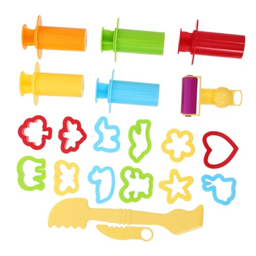FRCOLOR Knetwerkzeug Set für Teiliges DIY Modellierwerkzeug mit Bunten Formen und Zubehör Kreativität und Motorischen Fähigkeiten für Eltern Junge Mädchen Spiele von FRCOLOR