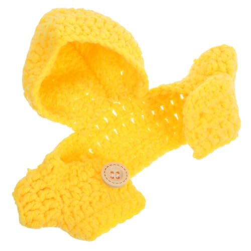 FRCOLOR Mini Gestrickter Strampler für Kuscheltiere Weicher Gelber Puppenpullover Süßes Casual Kostüm für Mini Puppen Komfortable Kleidung zum Anziehen und Rollenspiel von FRCOLOR