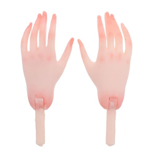 FRCOLOR Mini Handersatz für Puppenhaus Realistische Kleine Fingerhände aus Kunststoff Detailreich Handbemalt Vielseitig für Bastelpuppen Kreative Puppenreparatur von FRCOLOR