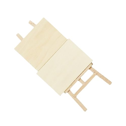 FRCOLOR Miniatur Holz Staffelei Set mit Staffelei und Kunsttafeln Puppenhaus Dekoration Langlebiges Puppenmöbel Zubehör für Kreative Miniatur Malräume von FRCOLOR